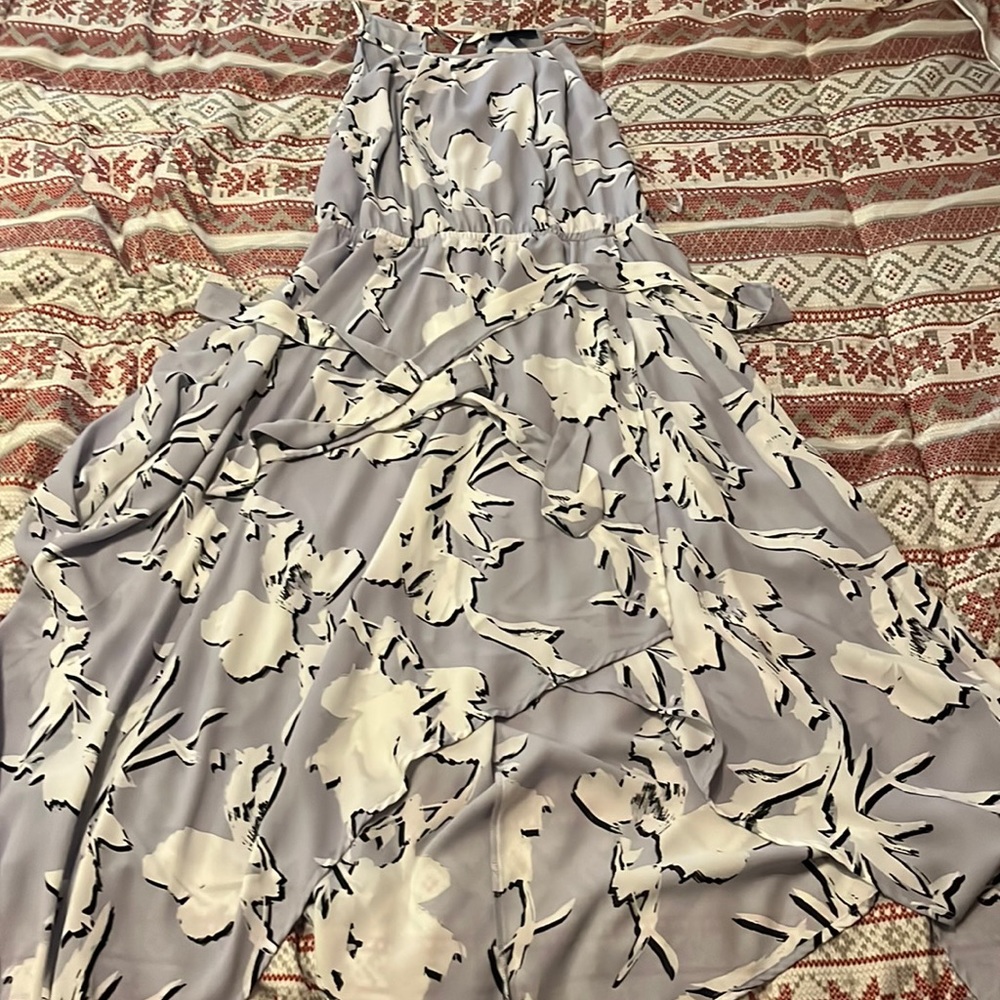 Purple floral flowy dress from Lane Bryant size 16